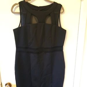 Mesh Cut Out Scuba Dress